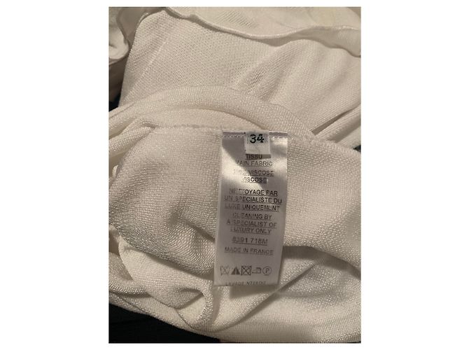 Top de manga larga Balmain blanco de viscosa - vista 3