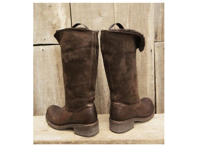 Free Lance Frei Lance gefütterte Stiefel Geronimo Modell Dunkelbraun - Ansicht 4