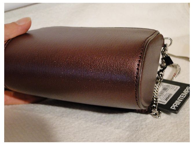 Borsa Micro Pandora Box GIVENCHY pelle bordeaux iridescente NUOVO - vista 15