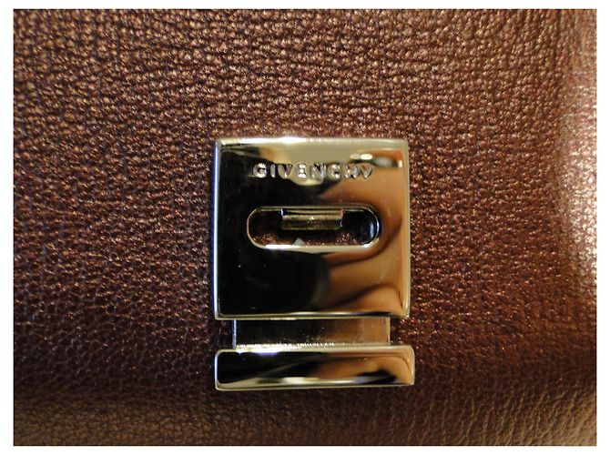 Borsa Micro Pandora Box GIVENCHY pelle bordeaux iridescente NUOVO - vista 6