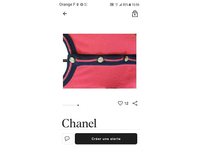 Strickjacke Chanel Rot - Ansicht 4