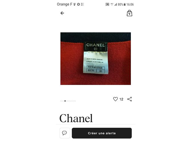 Strickjacke Chanel Rot - Ansicht 7