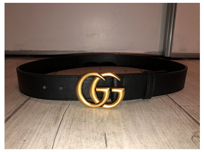 Gucci gefütterter G-Gürtel (GG) neues Gold mit Rechnung - Ansicht 3