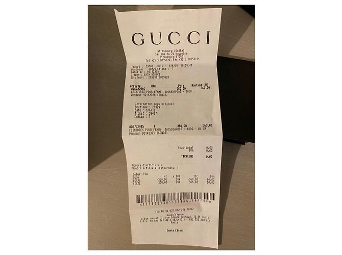 Gucci gefütterter G-Gürtel (GG) neues Gold mit Rechnung - Ansicht 6