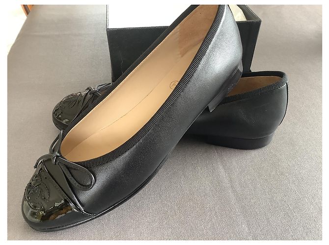 Magníficas nuevas bailarinas de Chanel Negro - vista 6