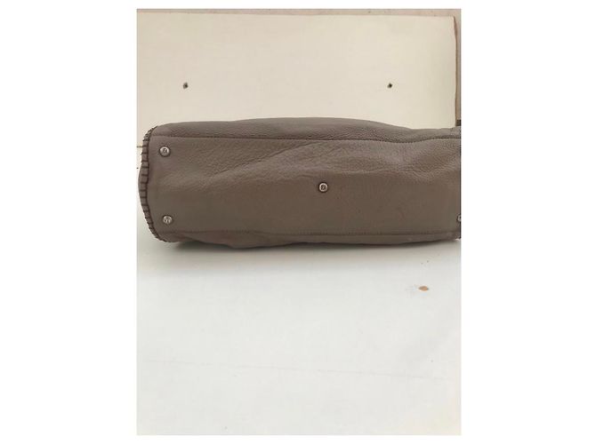 Borsa a mano Fendi Peekaboo in pelle kaki Cachi - vista 11