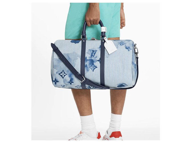 Louis Vuitton LV Keepall 50 Blu - vista 2