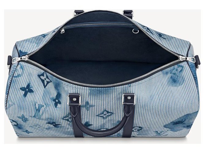 Louis Vuitton LV Keepall 50 Blu - vista 3
