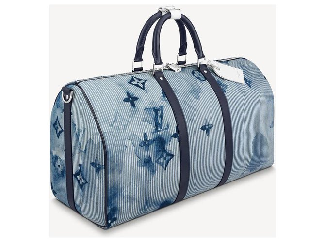 Louis Vuitton LV Keepall 50 Blu - vista 4