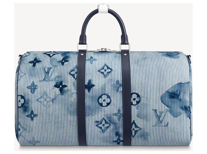 Louis Vuitton LV Keepall 50 Blu - vista 5