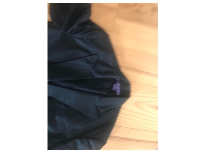 Giacca Ralph Lauren Stile Smoking in Seta Nera Nero - vista 4