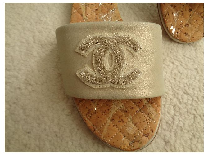 Chanel Mules aus Leder Grau Größe 40 - Ansicht 3