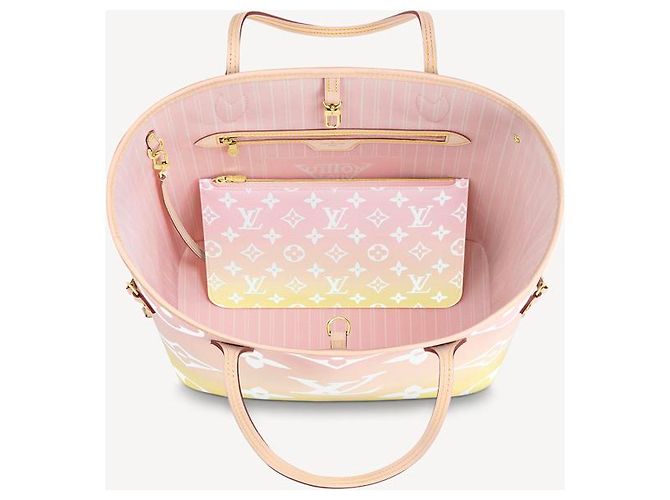 Louis Vuitton LV Neverfull in piscina Rosa - vista 3