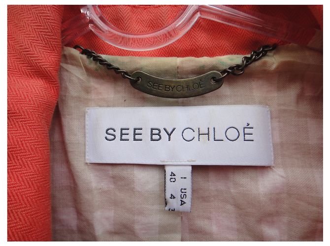 See By Chloé abrigo de verano t 36 Naranja - vista 4