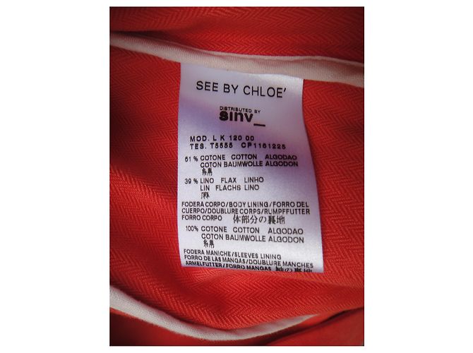 See By Chloé abrigo de verano t 36 Naranja - vista 6