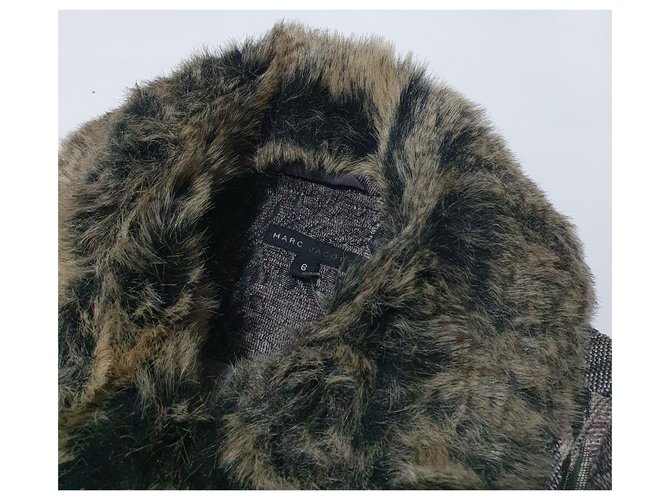 Abrigo de Marc Jacobs de algodón con cuello de pelo extraíble Multicolor - vista 5
