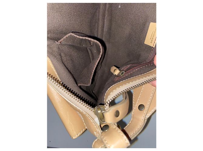 Brook Sac bandoulière Burberry beige en cuir et toile - vue 9