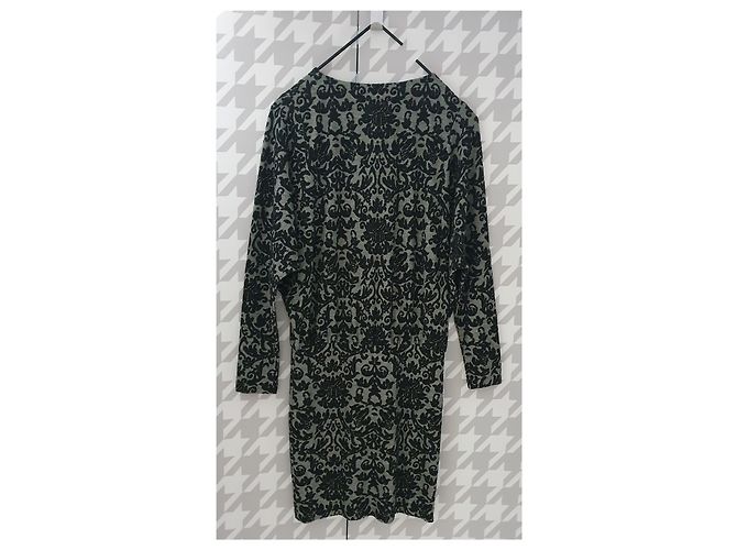 Ganni Monica Kleid schwarz grau - Ansicht 4