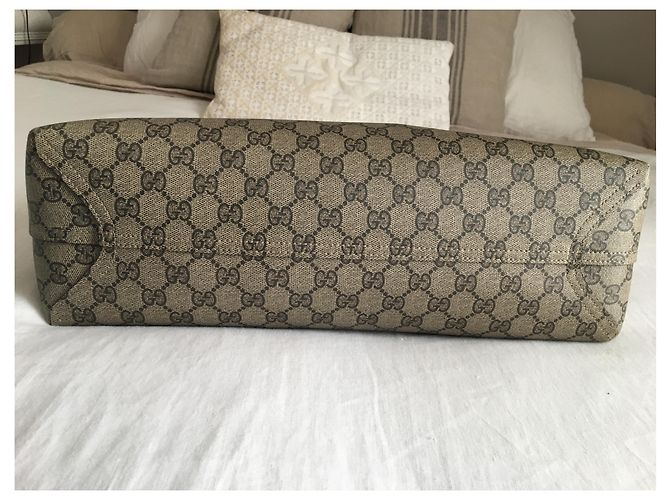 Gucci Reversible Tote Bag Schwarz Monogramm Leder Beige - Ansicht 3