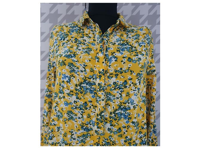 Blusa Samsoe & Samsoe Hamiti Amarela de Viscose Multicor Amarelo - vista 3