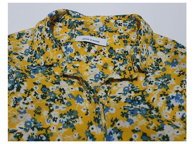 Blusa Samsoe & Samsoe Hamiti Amarela de Viscose Multicor Amarelo - vista 5