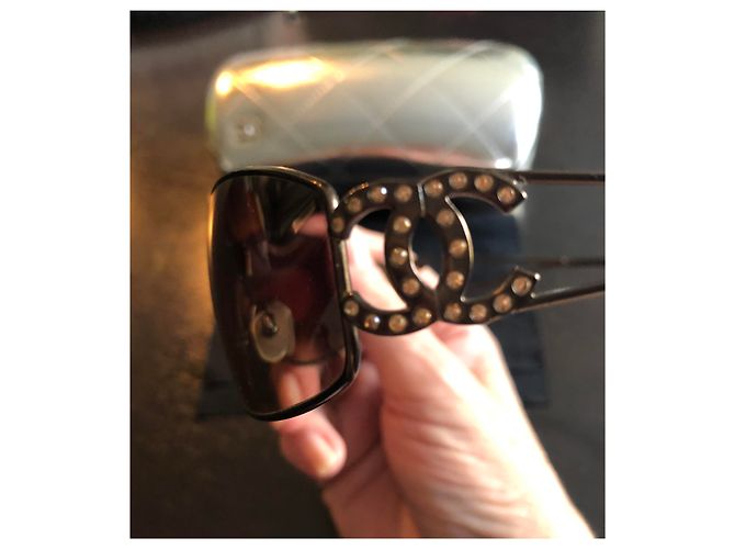 Cambon Chanel Mask Sunglasses Black Steel - view 4