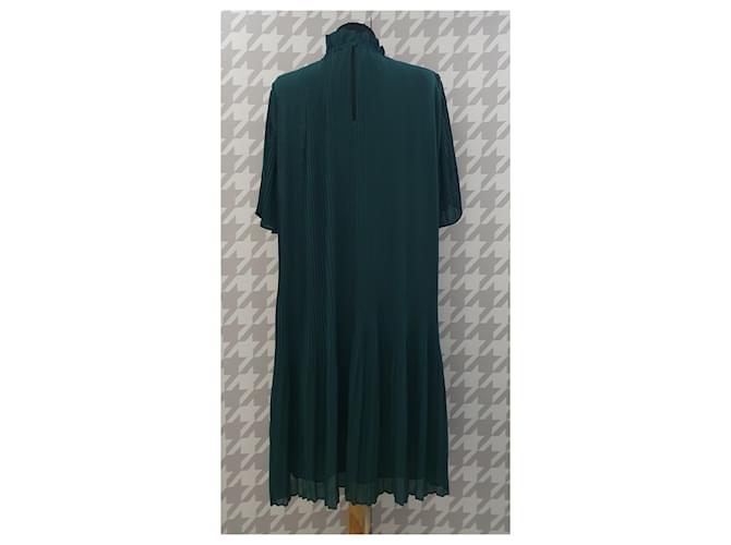 Vestido plisado verde Samsoe & Samsoe Talla M - vista 3