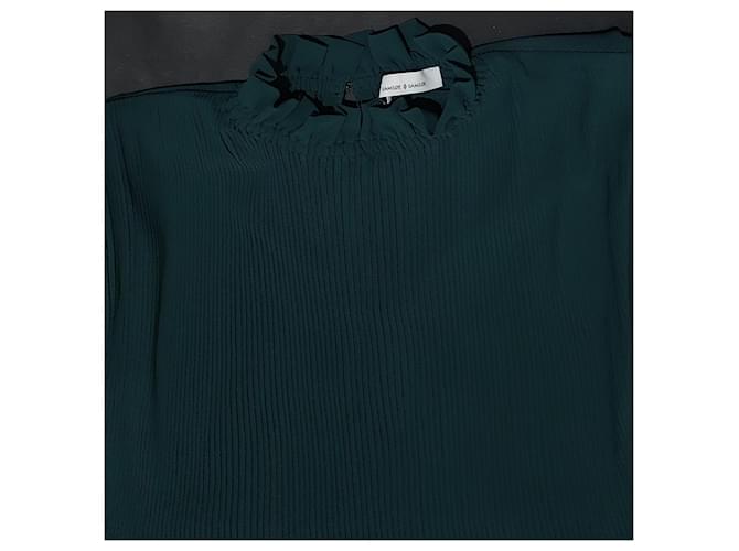 Vestido plisado verde Samsoe & Samsoe Talla M - vista 4