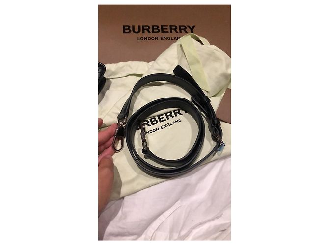 NUOVA BORSA A TRACOLLA IN PELLE BURBERRY CON MONOGRAMMA MISTO Nero - vista 11