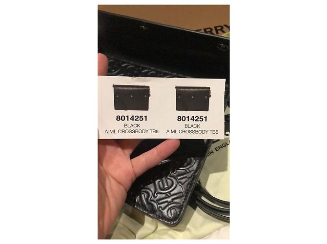 NUOVA BORSA A TRACOLLA IN PELLE BURBERRY CON MONOGRAMMA MISTO Nero - vista 17