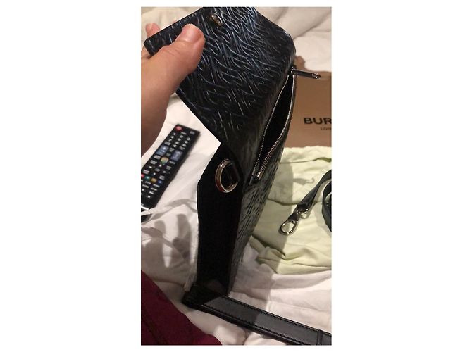 NUOVA BORSA A TRACOLLA IN PELLE BURBERRY CON MONOGRAMMA MISTO Nero - vista 8