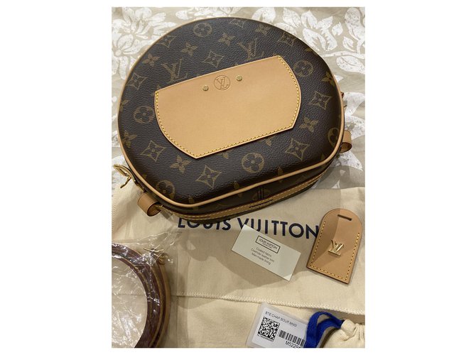 LOUIS VUITTON WEICHE HUT BOX TASCHE NEU Hellbraun - Ansicht 5