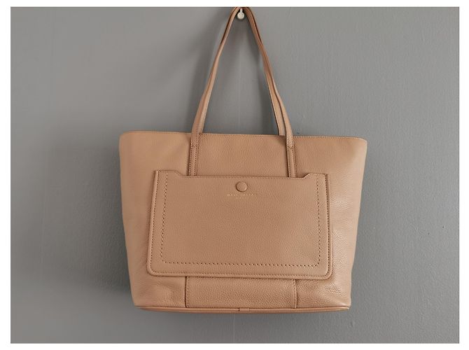 Borsa shopping Marc Jacobs in pelle beige - vista 7