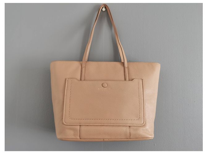 Borsa shopping Marc Jacobs in pelle beige - vista 9
