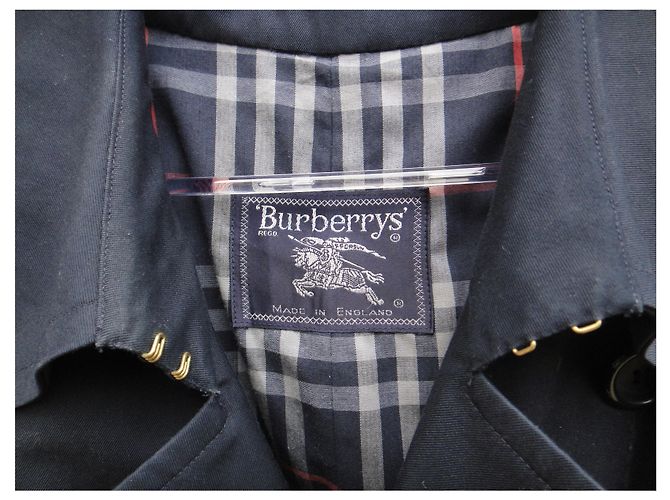 trench da uomo vintage Burberry 54 Blu navy - vista 2