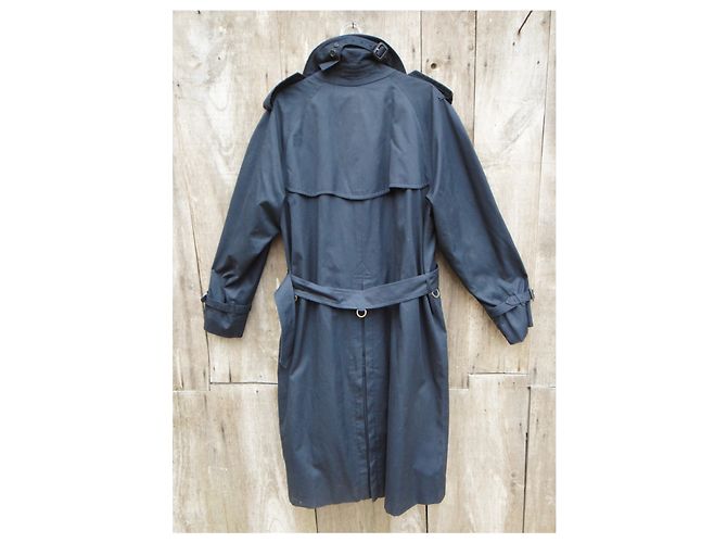 trench da uomo vintage Burberry 54 Blu navy - vista 4