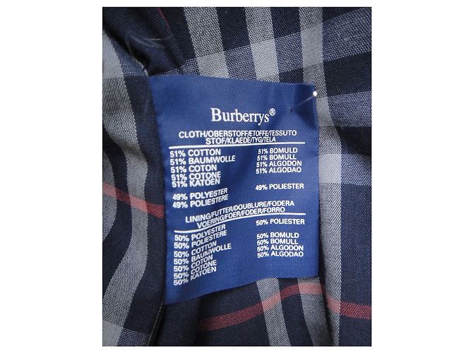 trench da uomo vintage Burberry 54 Blu navy - vista 6
