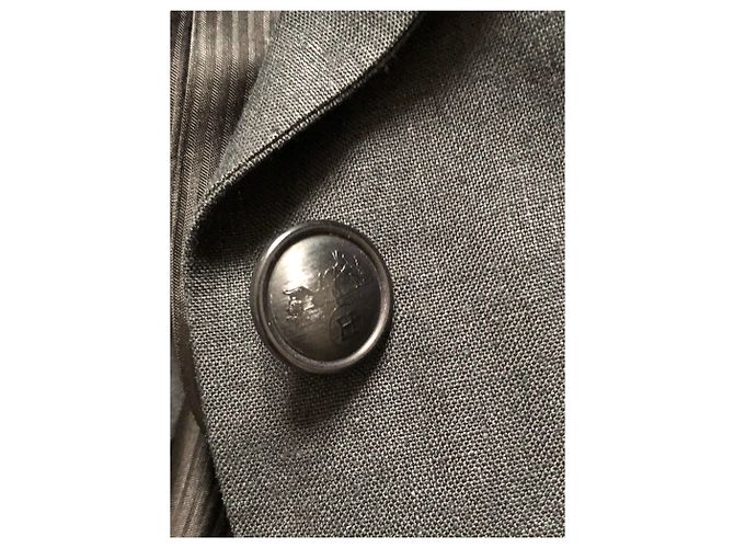 Hermès Tailleur Jupe Hermes en Lin noir - vue 7