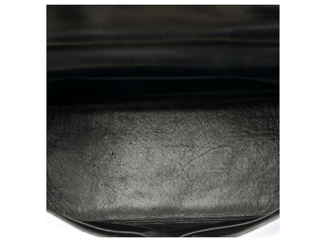 Hermès Bella borsa Hermes Kelly 35 in pelle box nera personalizzata "Audrey Hepburn" Nero - vista 7