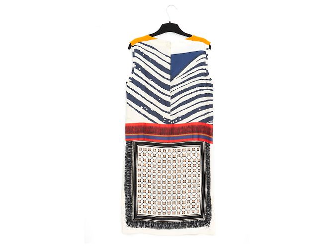 Vionnet Seidenschal Kleid fr36/38 Mehrfarben - Ansicht 2