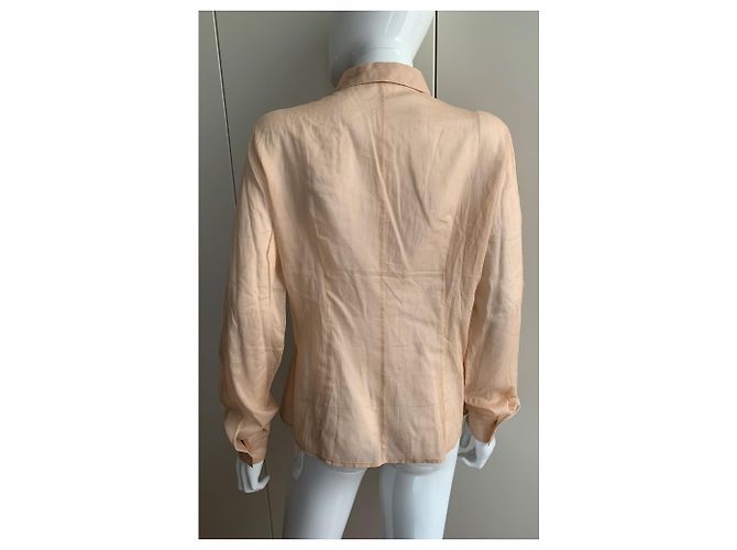 Miu Miu Camisa gasa rosa de algodón en polvo - vista 13