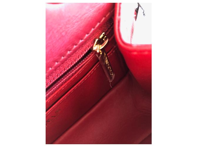 Ristampa Chanel 2.55 Mini borsa, rosso e oro lucido hw - vista 6