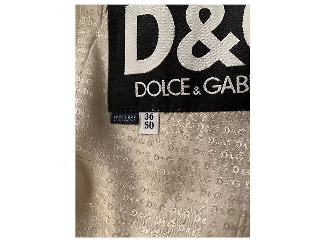 Giacca D&G Vintage in cotone beige - vista 6