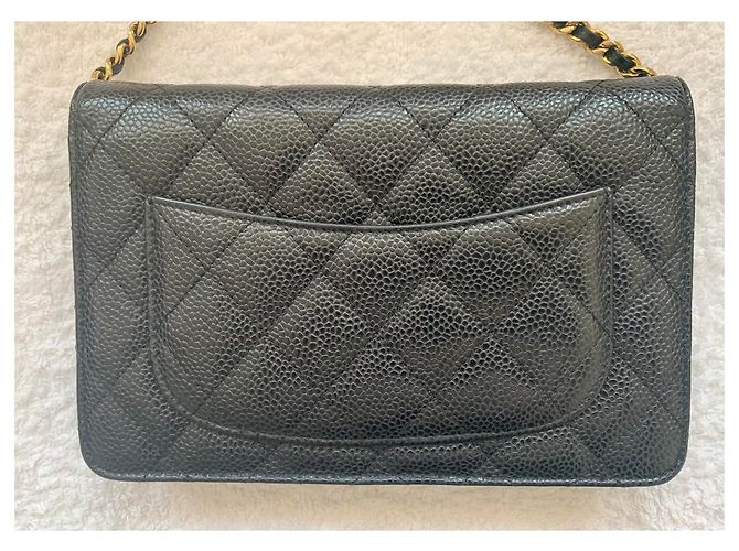 Wallet On Chain Chanel Portafoglio WOC con catena Nero - vista 2
