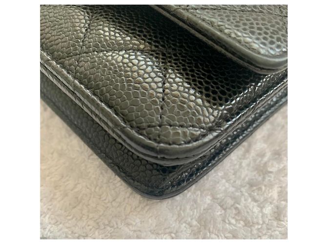 Wallet On Chain Chanel Portafoglio WOC con catena Nero - vista 3