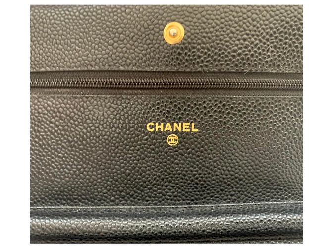 Wallet On Chain Chanel Portafoglio WOC con catena Nero - vista 4