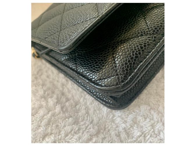 Wallet On Chain Chanel Portafoglio WOC con catena Nero - vista 5
