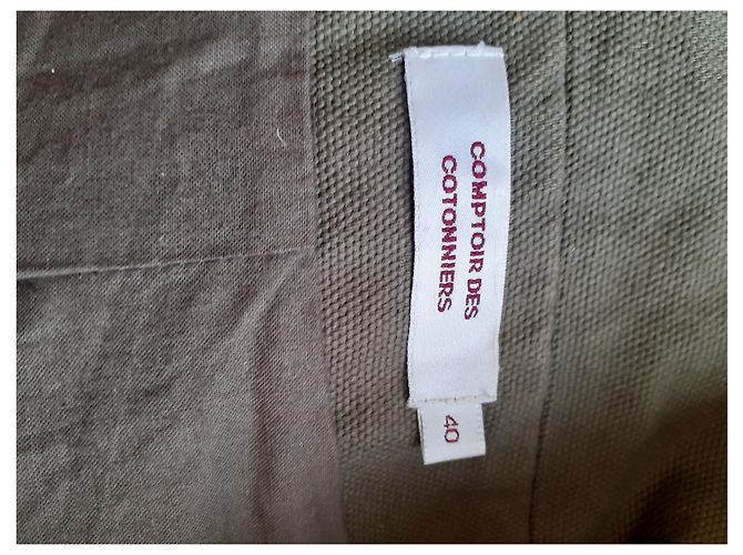 Gabardina de algodón Comptoir Des Cotonniers Kaki Caqui - vista 2