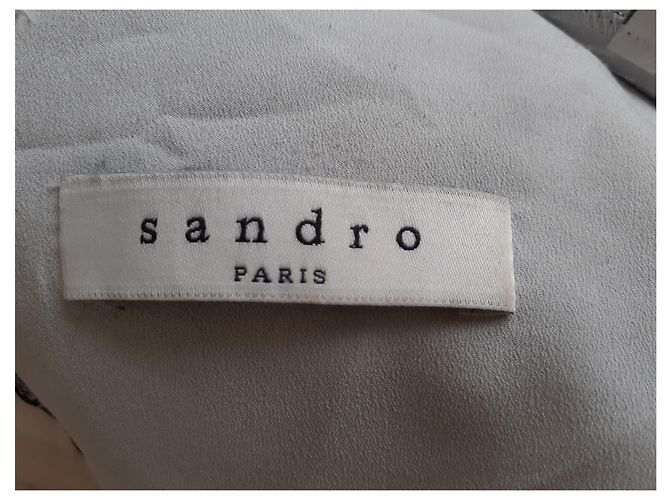 Abito Sandro in seta e viscosa nero - vista 2