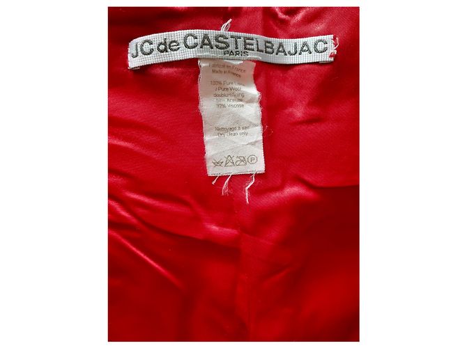 Falda cruzada de lana roja Jc De Castelbajac - vista 2